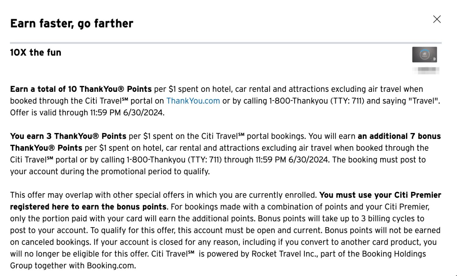 citi travel portal bonus
