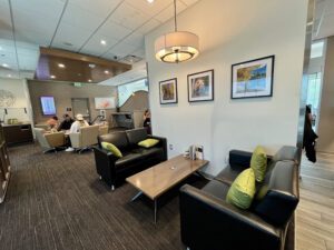 Aspire lounge Ontario airport seating