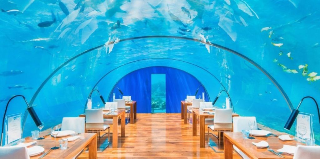 conrad maldives underwater restaurant