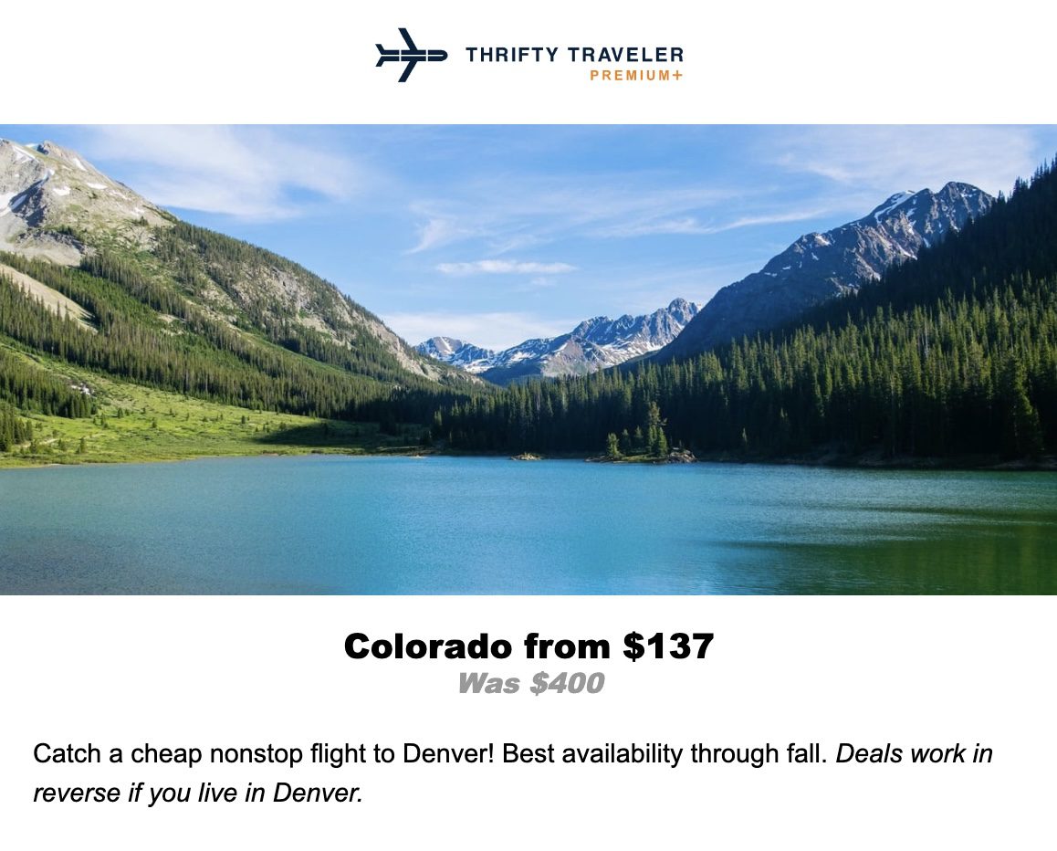 Colorado flight deal