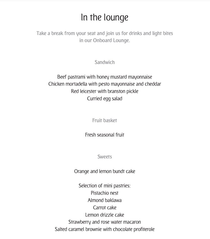 emirates business class bar menu