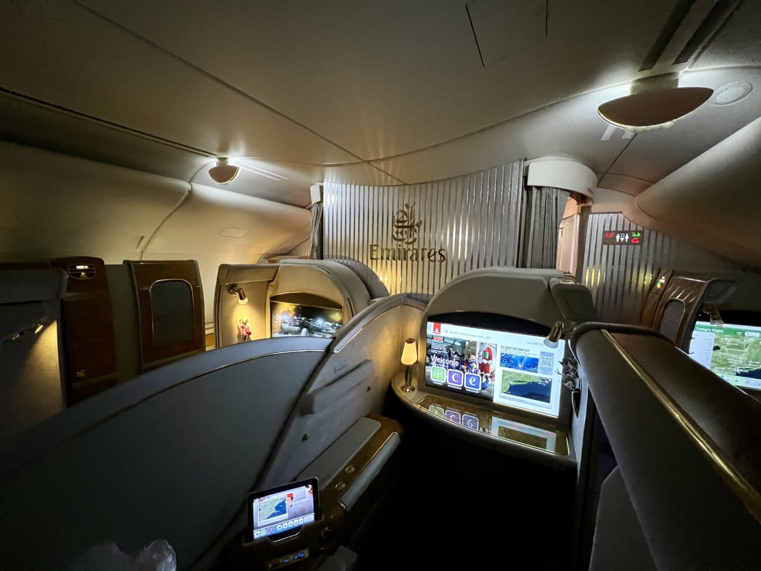 emirates first class cabin