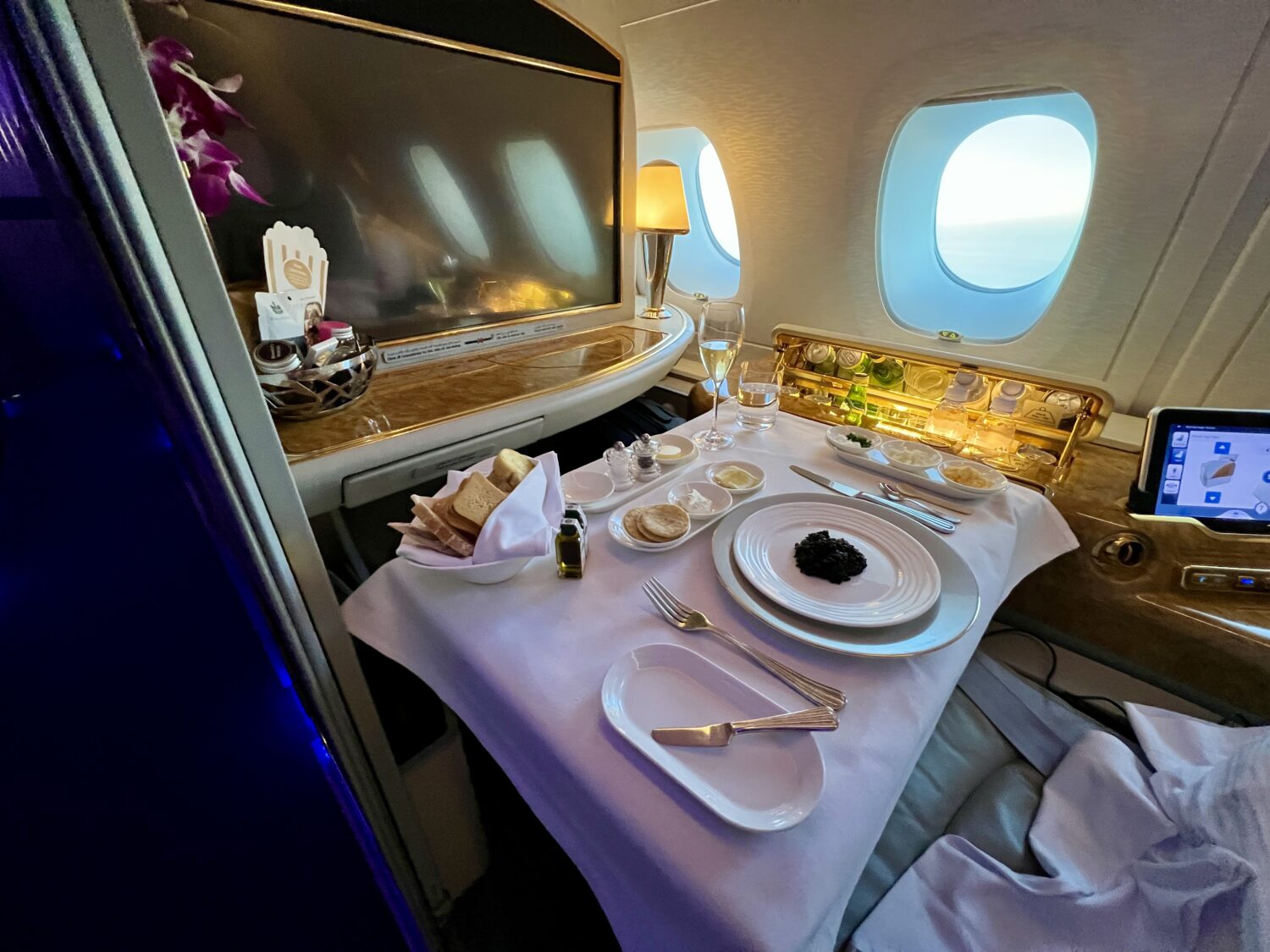 emirates first class caviar