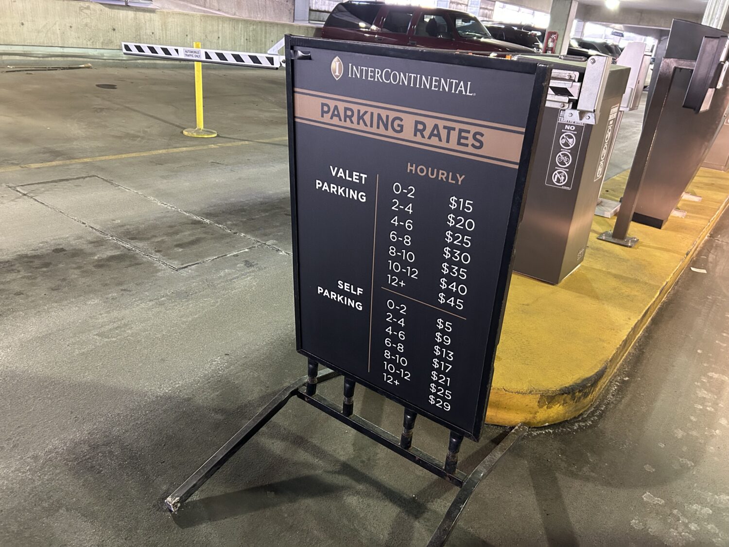 Hotel parking rates Intercontinental MSP