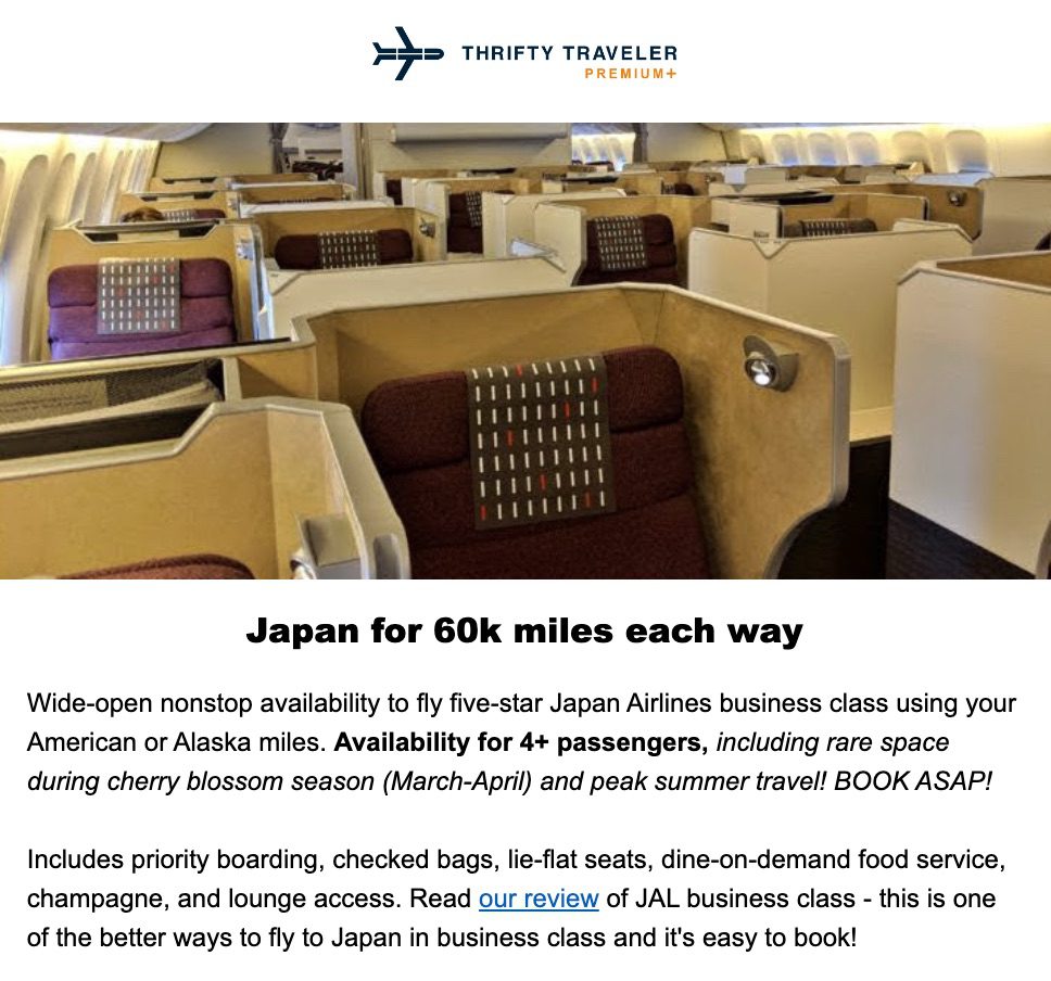japan airlines business class space