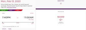Minneapolis to Amsterdam Delta One business class booked via Virgin