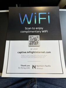 Northern Pacific Airways inflight WiFi