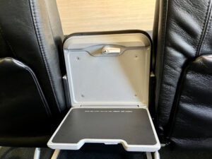 Northern Pacific first class shared tray table