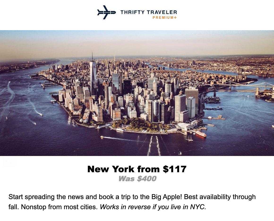 New York City flight deal