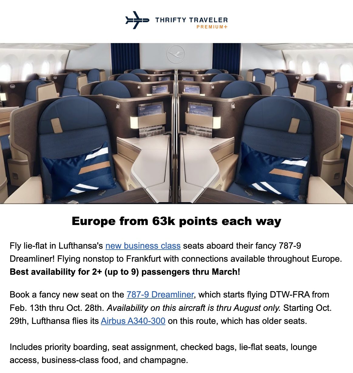 Business class flight deal to Copenhagen