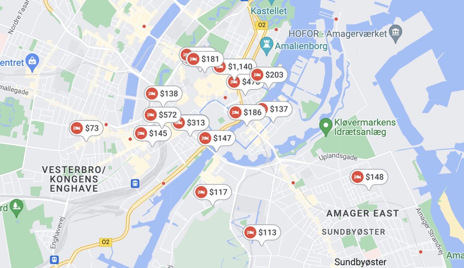Copenhagen hotels search