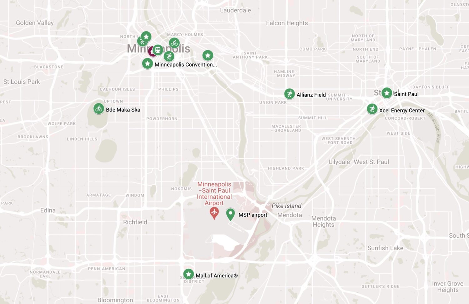 Google My Maps Hotel Indigo Minneapolis