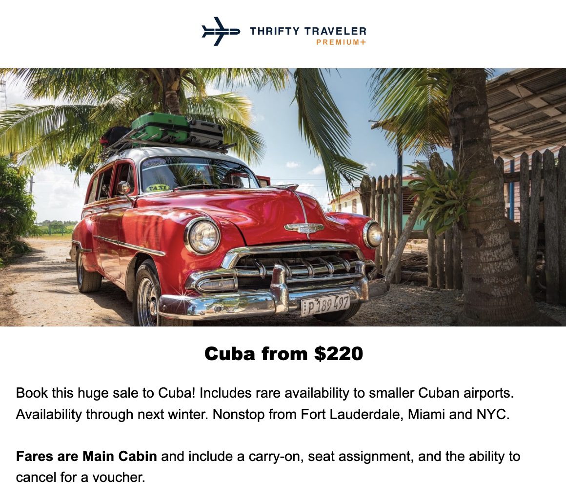 Cuba flight deal