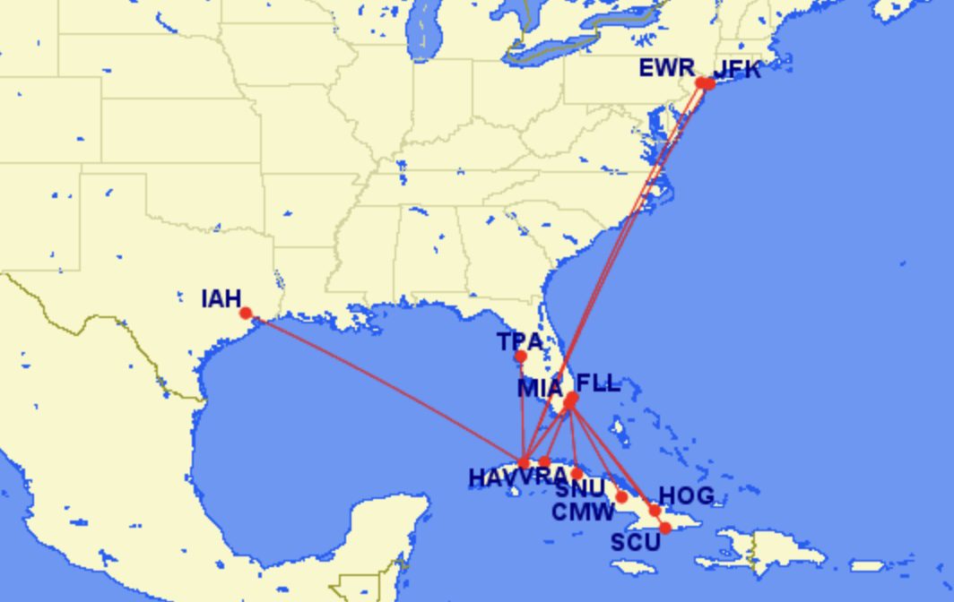 Cuba flights from the U.S.