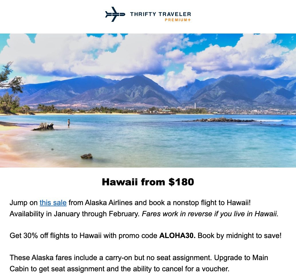 hawaii flight deal