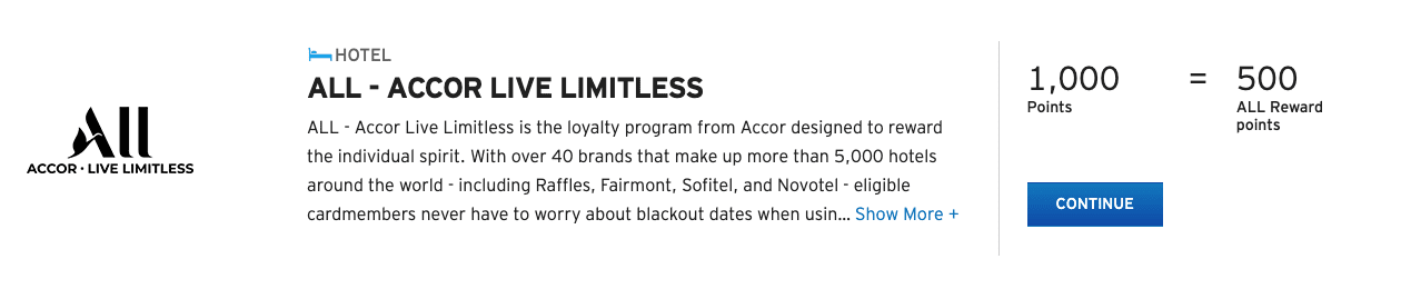 Citi transfer to ALL - Accor Live Limitless