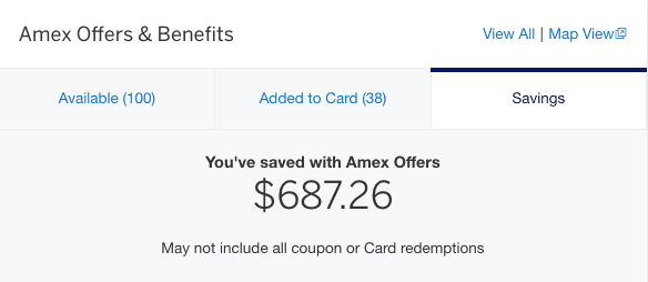 Amex offers savings
