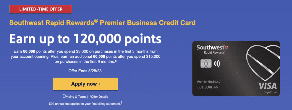 Southwest Rapid Rewards Premier Business Card Offer